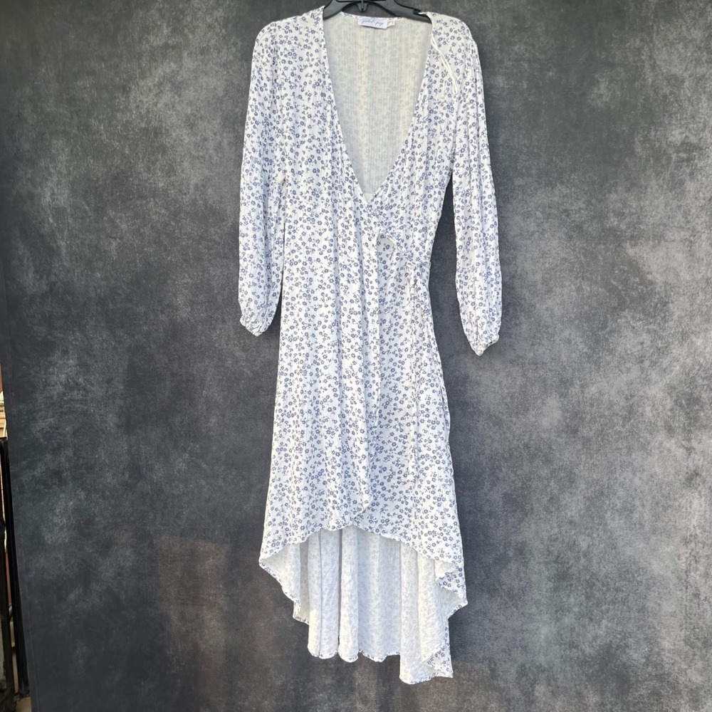 Petal + Pup Floral Wrap High-Low Dress Cottagecore Prairie Boho Womens Size 10